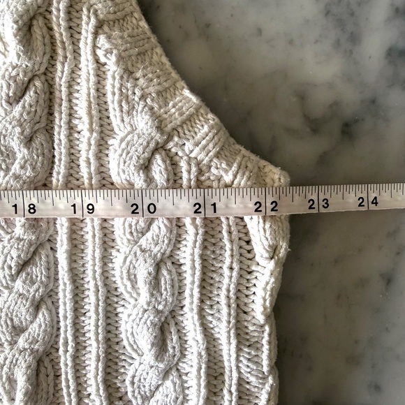 Vintage Polo Sport Ralph Lauren Sweater Vest | Men’s XL | White Cable Hand Knit - Picture 5 of 6